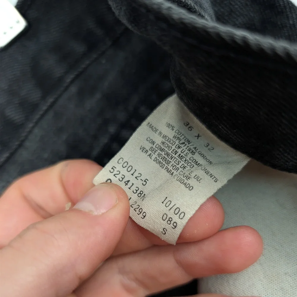 VTG‎ Arizona Jean Co Jeans Men's 36x31 Black Faded Skater Grunge Relaxed Fit Y2K